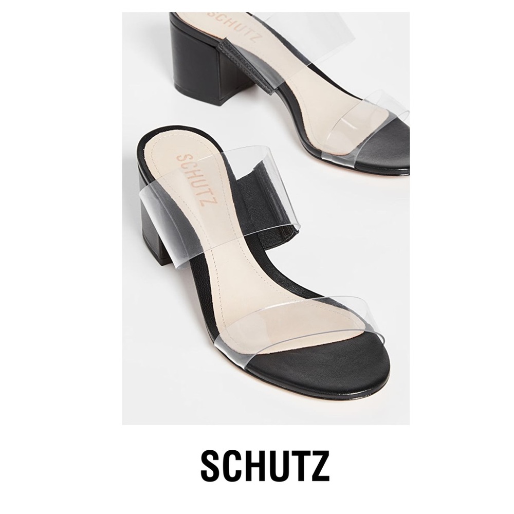 SCHUTZ Victorie Vinyl & Leather Sandal